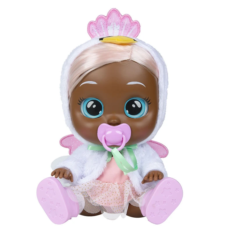 Cry Babies Kiss Me Daphne - 12" Baby Doll | Deluxe Blushing Cheeks Feature | Shimmery Changeable Outfit with Bonus baby bottle