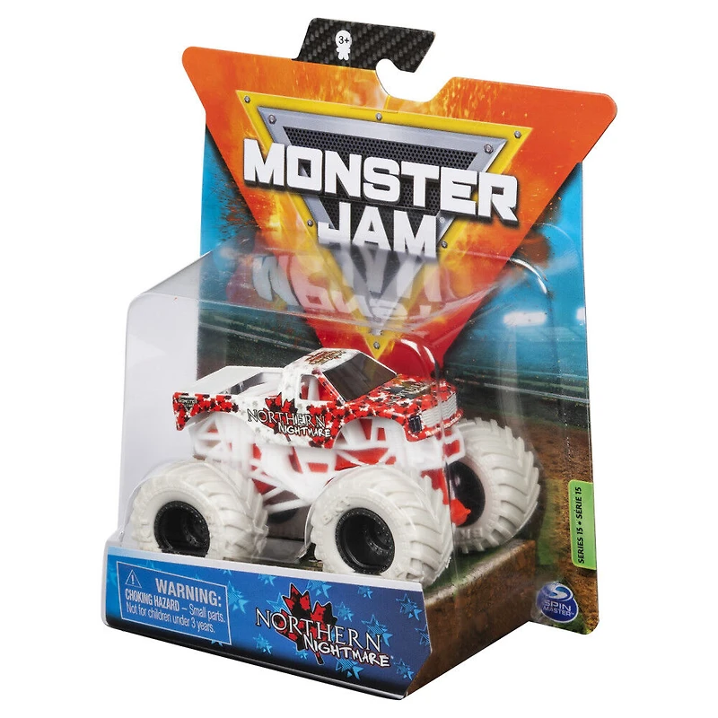 Monster Jam, Monster truck Northern Nightmare officiel, véhicule en métal moulé, série Inverse Trucks, échelle 1:64