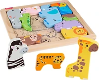 Fisher-Price-Puzzle Animaux en Bois-Tri de formes avec 13pièces