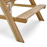 Plum Wooden Picnic Table with Parasol