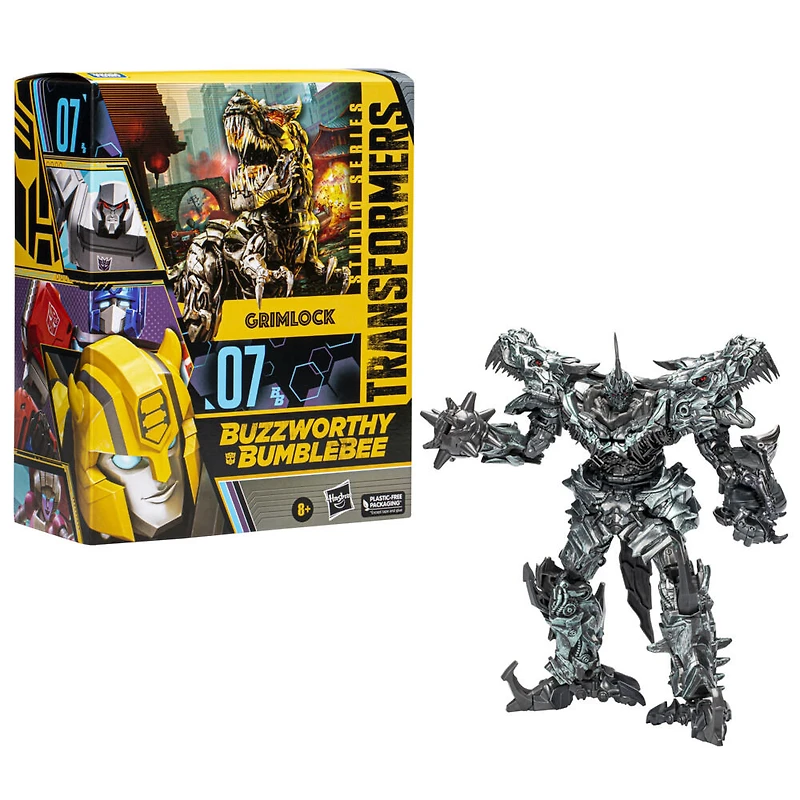 Transformers Generations Studio Series Buzzworthy Bumblebee 07BB, figurine Grimlock classe Leader de 21,5 cm - Notre exclusivité