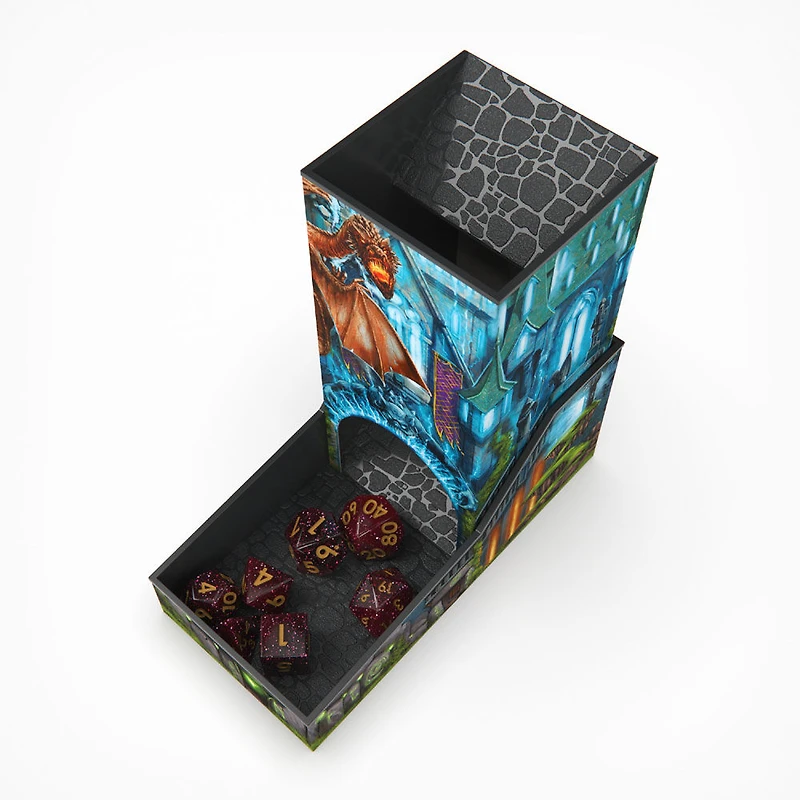 Campaign Dice Tower, Jeux de rôle et de plateau, 7 dés polyédriques de voyage DND Dungeons Dragons MTG Magic the Gathering