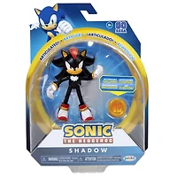 SONIC - Figures 4 pouces avec accessoires - Vague 1 - Shadow avec Accessoire Super Bague 