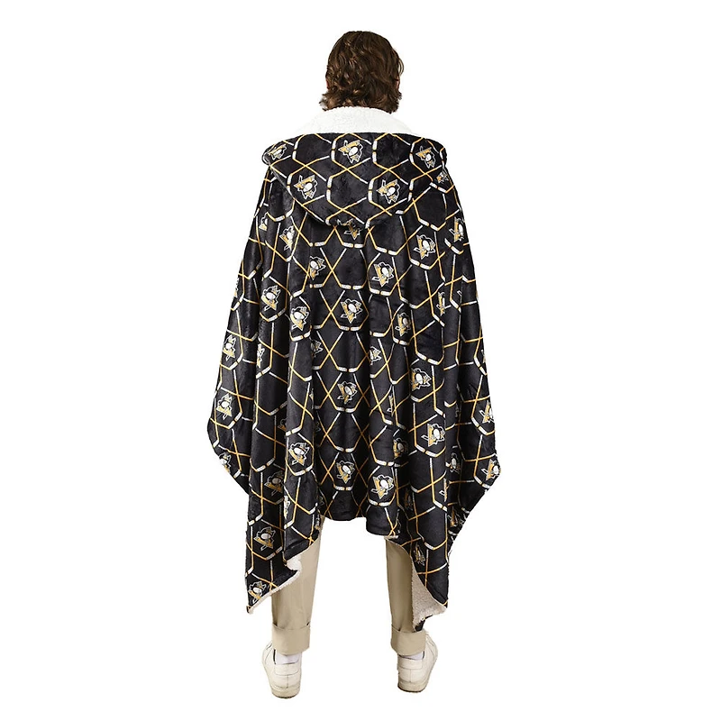 Couverture à capuche des Pittsburgh Penguin de la LNH (50 x 70 po)