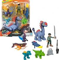 Fisher-Price Imaginext Jurassic World Rebirth Set with 6 Action Figures, Launcher & Accessories