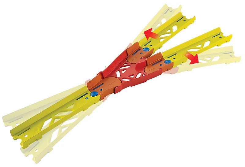 Coffret Piste divisée Track Builder Hot Wheels, sections de piste