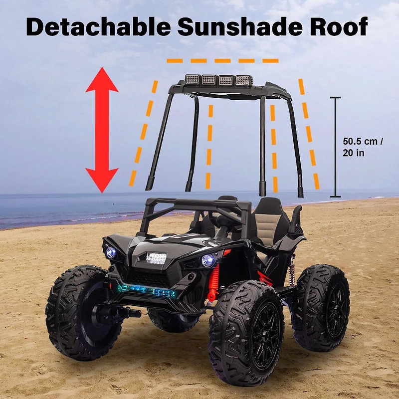 Voltz Toys UTV avec canopy amovible et télécommande