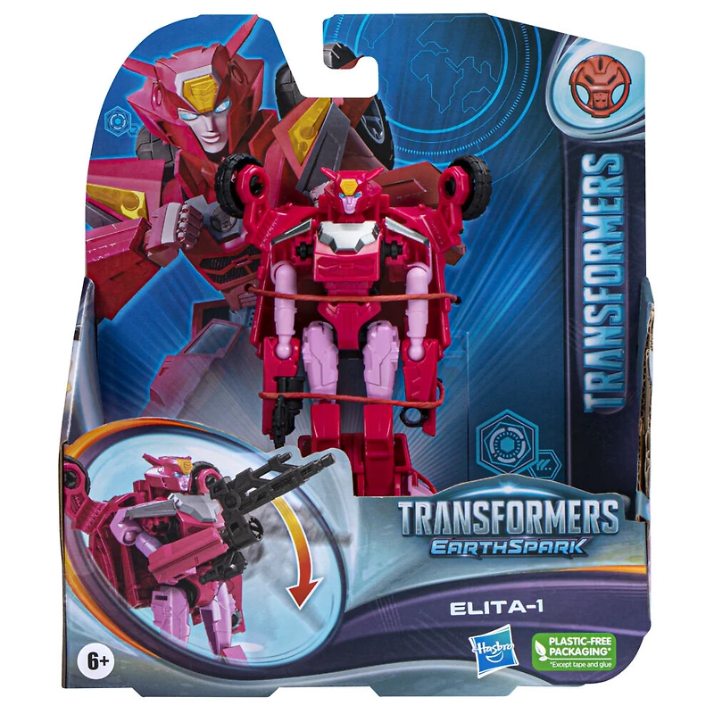 Transformers Toys EarthSpark Warrior Class Elita-1 Action Figure, 5-Inch, Robot Toys