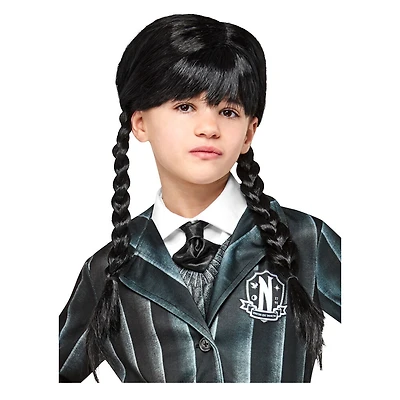 Perruque de Wednesday Addams