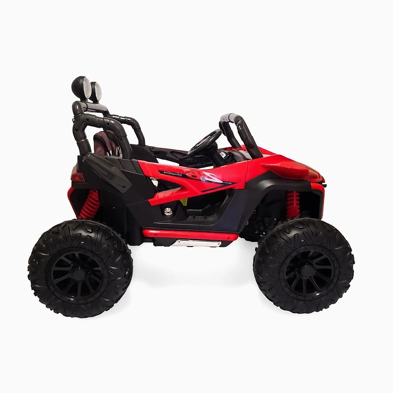 KIDSVIP Licensed Sport MX 2x12V 4x4 Poussette UTV 2 places pour enfants - Rouge - Édition anglaise