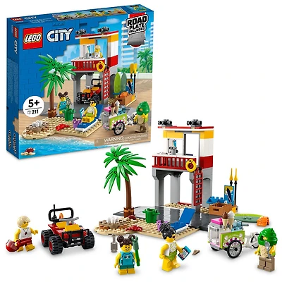 LEGO City Le poste de secours de la plage 60328 Ensemble de construction (211 pièces)