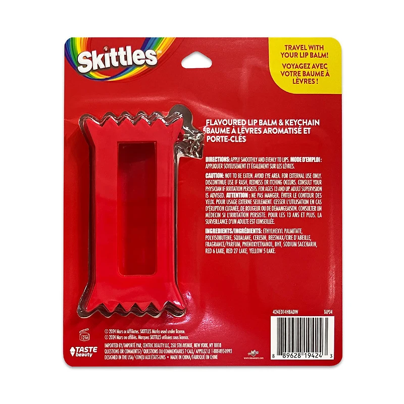 Skittles Lip Balm with Keychain
