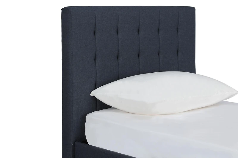 DHP Emily Upholstered Twin Bed - Navy