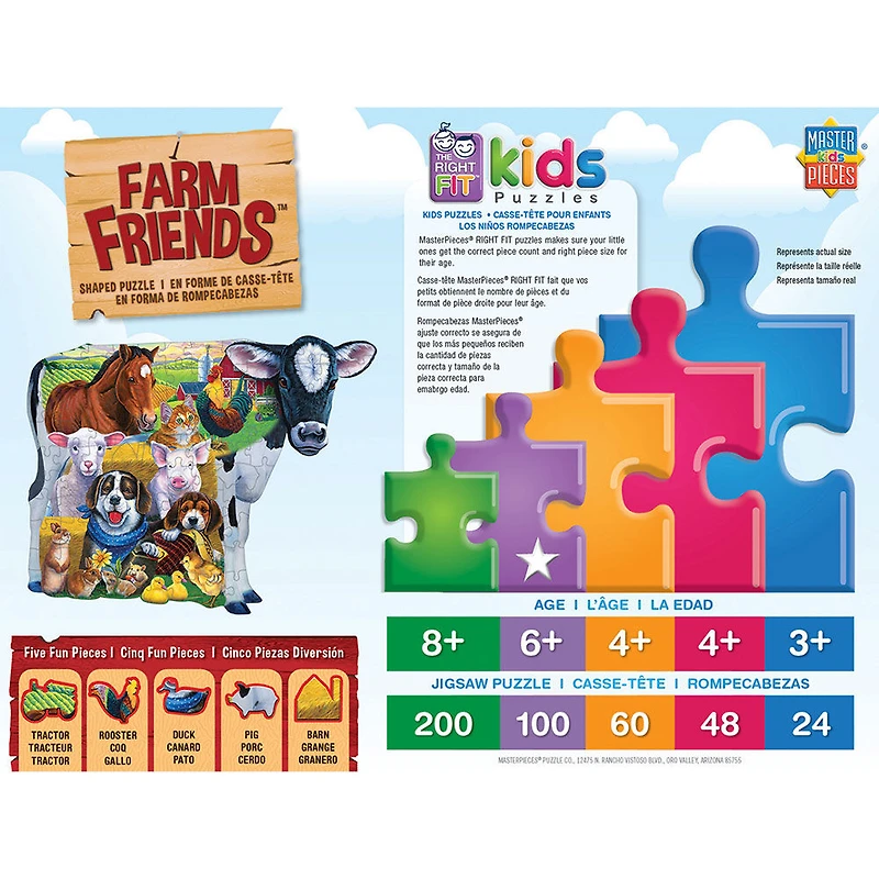 Casse-tête de formes amis de la ferme - 100 PIECES PAR JENNY NEWLAND