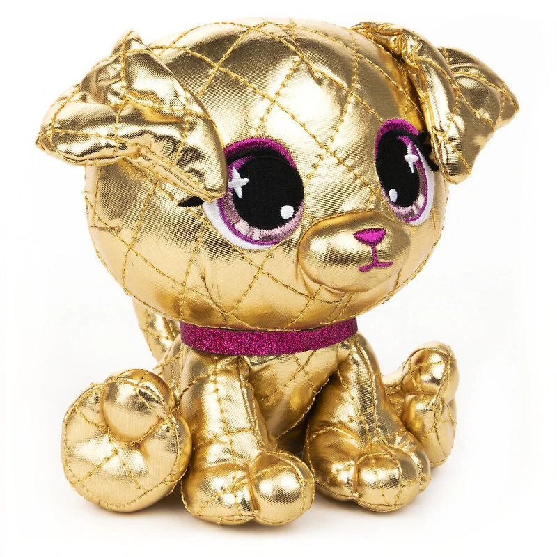 GUND P.Lushes Designer Fashion Pets, édition limitée Goldie La'Pooch, chienne en peluche de luxe douce et élégante, or et rose, 15,2 cm