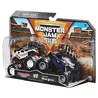 Monster Jam, Monster trucks officiels en métal moulé Monster Mutt Dalmatian Vs. Mohawk Warrior, échelle 1:64