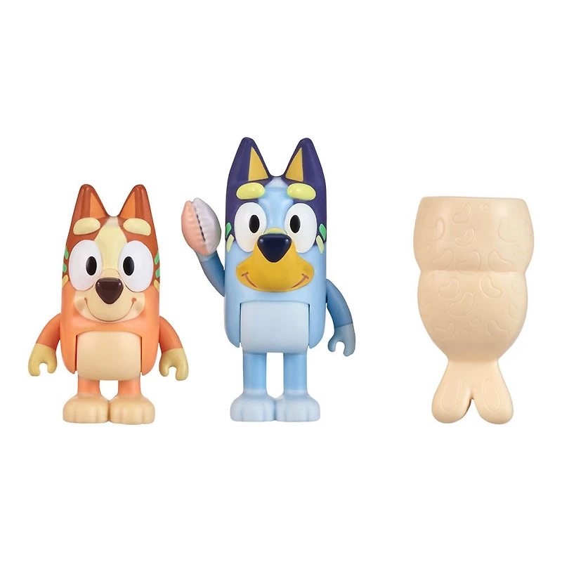 Bluey Beach Figure 2Pack Sirène