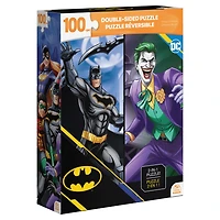 Batman, Puzzle 2 en 1 double face de 100 pièces, Joker, DC Comics, films d'action, puzzles pour enfants, jouets Batman