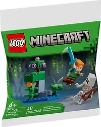 LEGO Minecraft The Lush Cave Fight - Includes Alex and Skeleton Minifigures - Travel Toy for Kids - 30705