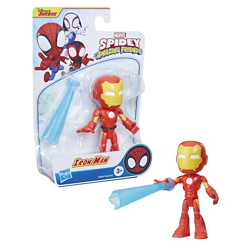 Marvel Spidey et ses Amis Extraordinaires, figurine Iron Man, jouet de héros préscolaire avec accessoire