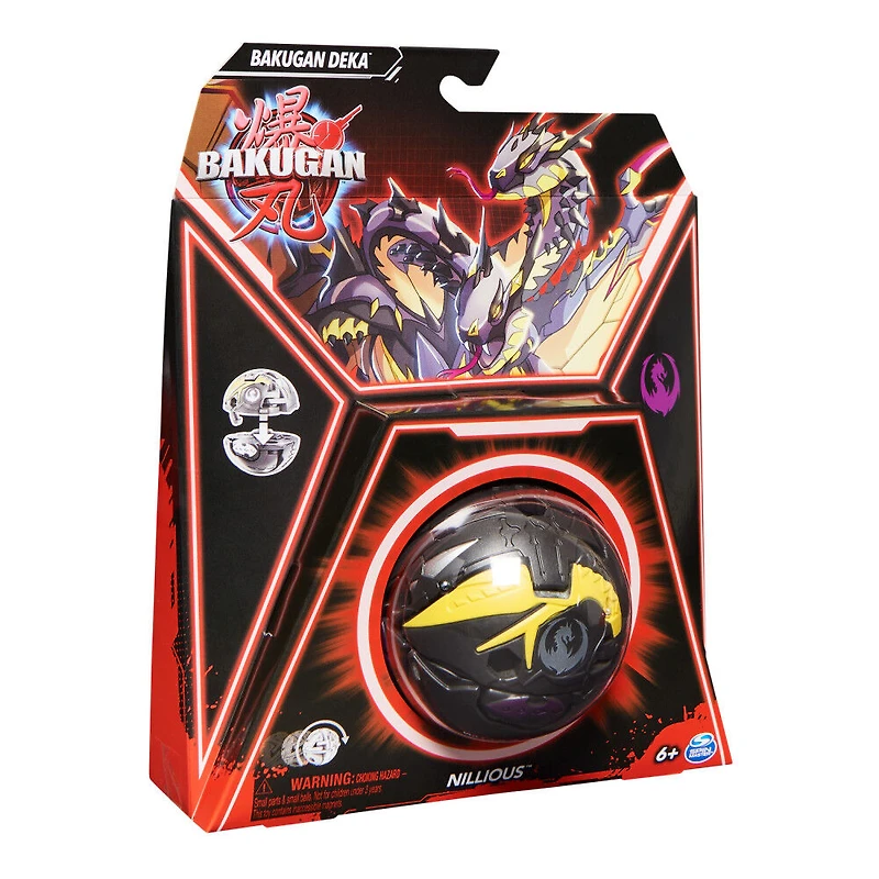 Bakugan Deka, Figurine articulée géante Nillious personnalisable et cartes à collectionner, Combine & Brawl