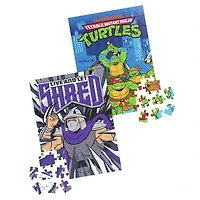 TMNT, 100-Piece Double Sided Jigsaw Puzzle 2-in-1 Ninja Turtles Heroes and Villians Kids Puzzles