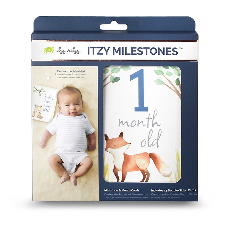 Itzy Ritzy Milestone Cards , Neutre, Animaux des bois