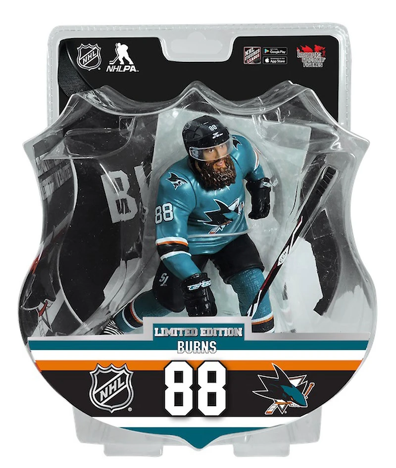 Brent Burns - Sharks de San Jose - Figurine de la LNH de 6 pouces.