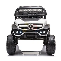 12V Mercedes Unimog 4WD MP4 Ride On - Blanc - Édition anglaise
