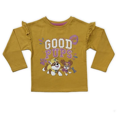 Paw Patrol Frill Long Sleeve Top - Yellow