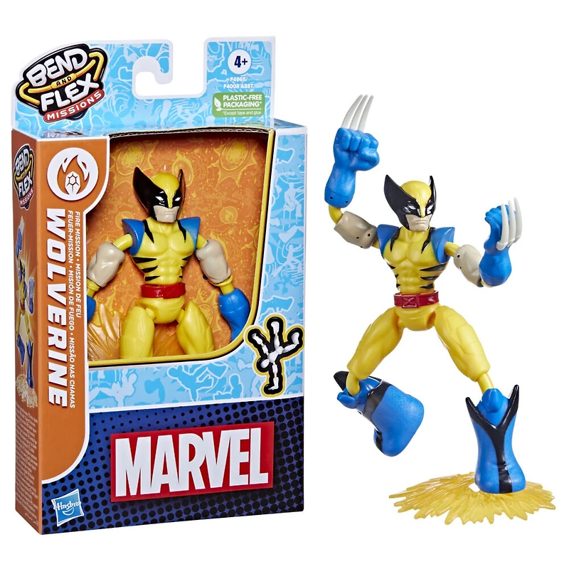 Marvel Avengers Bend and Flex Missions Wolverine Mission de feu