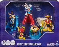 DC Comics, Looney Tunes Mash-Up Pack, Limited Edition WB 100 Yrs Anniversary, 5 Looney Tunes x DC 4-Inch Superhero Figures