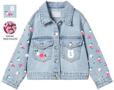 Squishmallows Winston & Cam Flower Veste en jean Bleu 