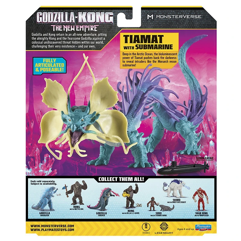 Godzilla x Kong Figurine 6 pouces Tiamat Avec Sous-marin