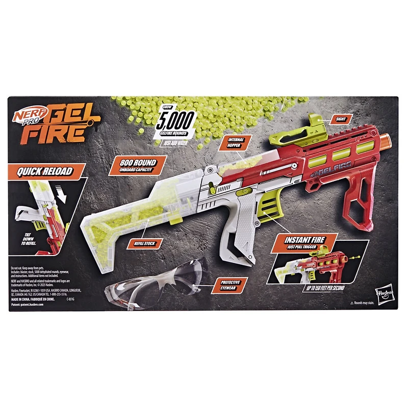 Nerf Pro Gelfire Pronto, blaster et 5 000 billes Gelfire