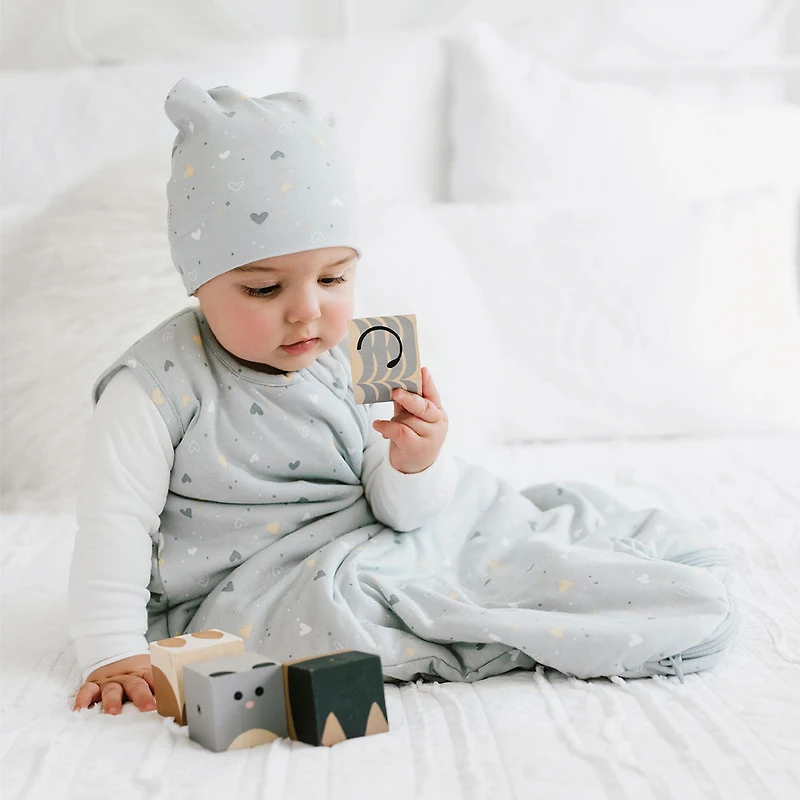 Perlimpinpin- Bamboo sleep bag-Hearts-18-36 months 1 TOG
