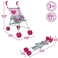 Ensemble de jeu pour poupée 21 pièces, motif Mint Heart