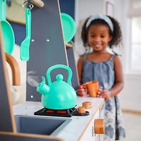 KidKraft Cuisine en bois Steam & Clean avec technologie de vapeur sécuritaire, lumières et sons