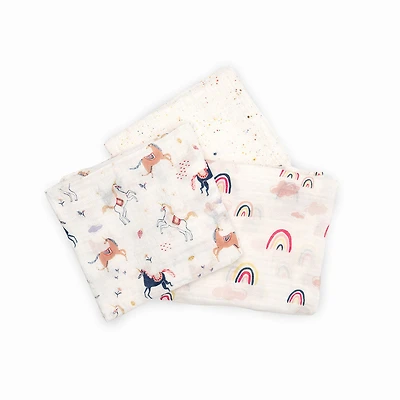 Red Rover - Cotton Muslin Swaddle 3 Pack - Little Unicorns