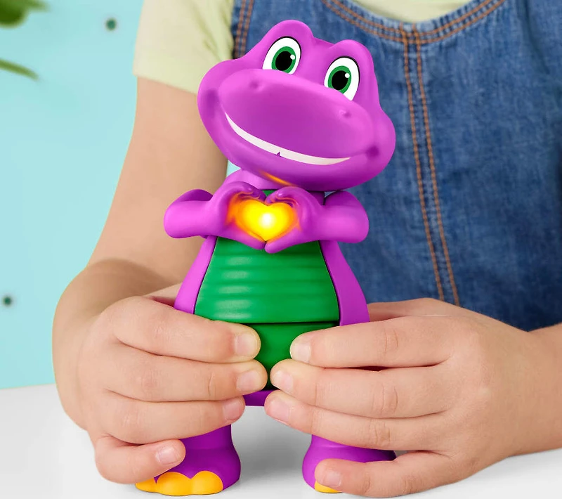 Fisher-Price-Barney Mains en Cur-figurine musicale avec lumières
