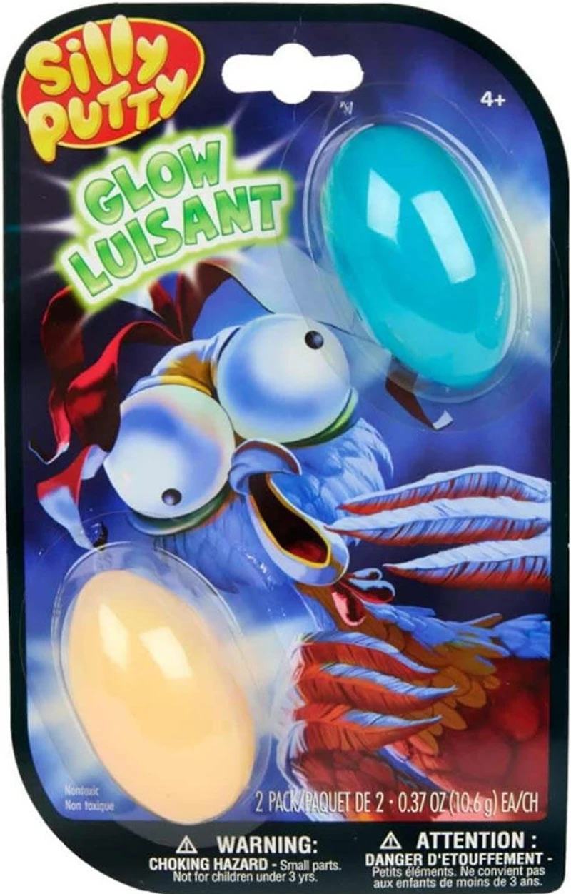 Crayola Silly Putty Glow Eggs, 2 Count - 1 par commande, la couleur peut varier (Chacun vendu séparément, sélectionné au hasard)