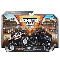 Monster Jam, Monster trucks officiels en métal moulé Monster Mutt Dalmatian Vs. Mohawk Warrior, échelle 1:64