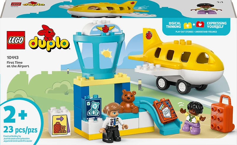 LEGO DUPLO Ma Ville La Première Fois à l'Aéroport, Jouet de Construction pour un Jeu Imaginatif 10443