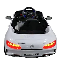 KidsVip 12V Enfants et Tout-Petits Mercedes GT Edition Voiture Eléctrique avec Commande à Distance - Blanc