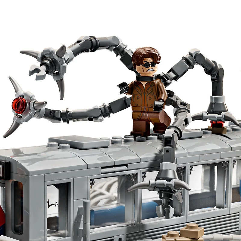 LEGO Marvel La Scène du Métro avec Spider-Man et Doc Ock, Cadeau de Jouet de Construction de Superhéros 76321