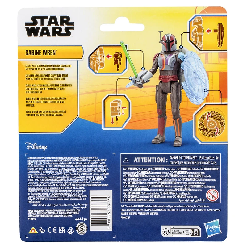 Star Wars Epic Hero Series, figurine Sabine Wren de 10 cm avec équipement