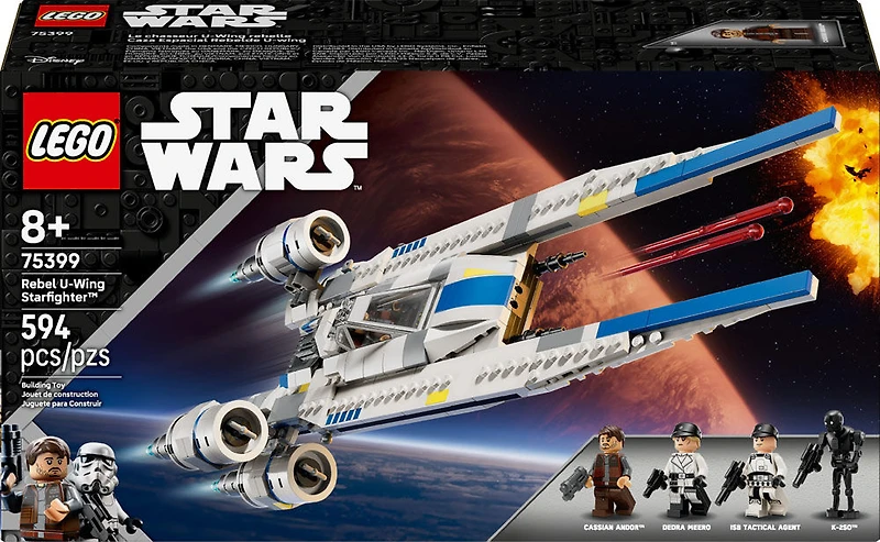 LEGO Star Wars Rebel U-Wing Starfighter -Model Building Set for Boys, Girls, and Kids 8+ -75399