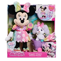 Peluche Sons et Lumières Disney Junior Minnie Mouse Waggin' Wagon - Édition anglaise
