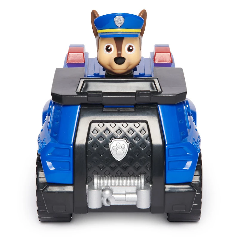 PAW Patrol, Chase Patrol Cruiser, Véhicule avec figurine articulée à collectionner, jouets respectueux de la planète
