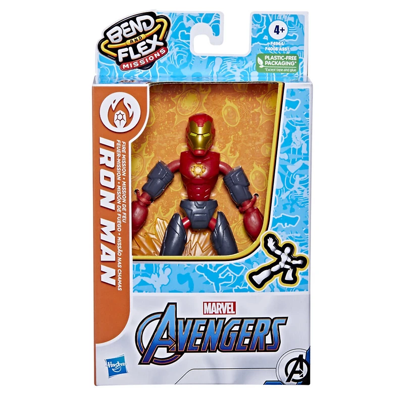 Marvel Avengers Bend and Flex Missions Iron Man Mission de feu